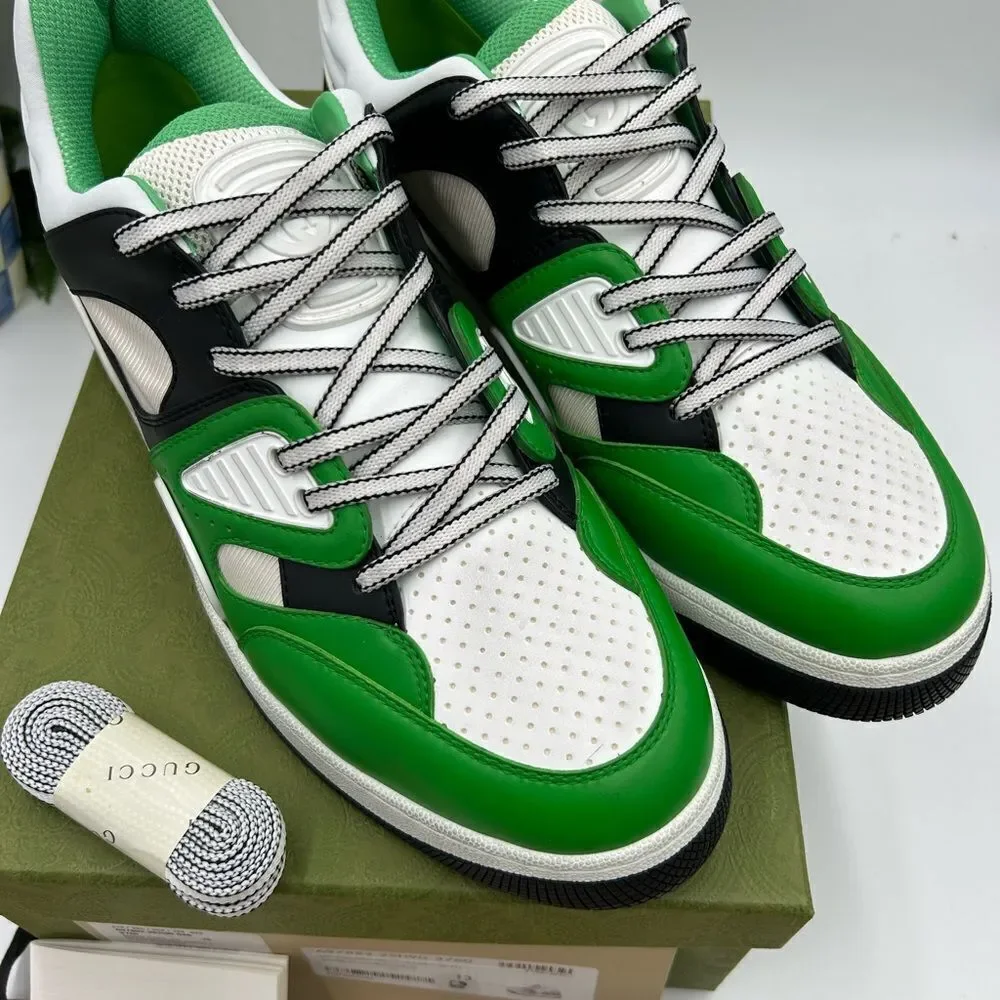Men’s Gucci demetra leather basket sneakers size 13 made in Italy